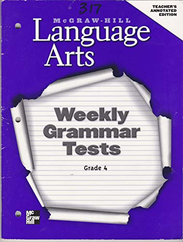 Weekly Grammar Test Teacher's Annotated Edition : Assessment - 9780022447571