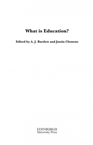 What is Education? - A. J. Bartlett; Justin Clemens