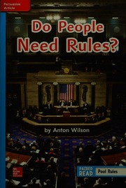 Wonders Grade 2 Leveled Reader Do People Need Rules? - 9780079065940