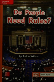 Wonders Grade 2 Leveled Reader Do People Need Rules? - 9780079065957