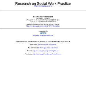 Working Definition of Social Work Practice 13