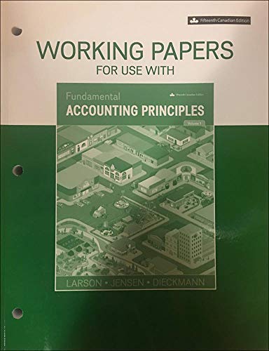 Working Papers t/a Fundamental Accounting Principles Volume 1