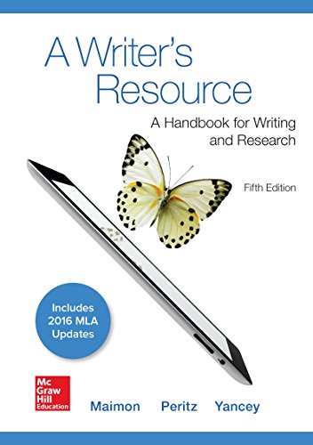 Writer's Resource 5e MLA 2016 UPDATE