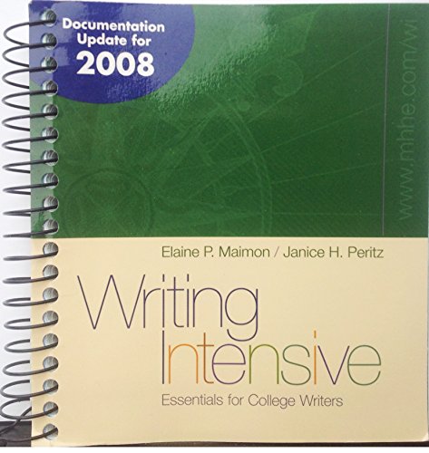 Writing intensive: essentials for college writers - 9780077293673