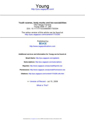 Youth scenes, body marks and bio-sociabilities