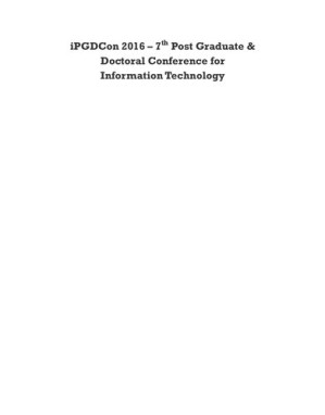 iPGDCon 2016 7th Post Graduate & Doctoral Conference for Information Technology By coll.